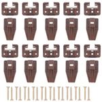 10 Sets Drawer Track Guide and Glides, Center Mount Drawer Plastic Slides Drawer Replacement Part Guides, Fits for Kenlin Rite Trak 1 System Dresser Nightstand