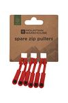 Mountain Warehouse Spare Zip Pullers - 6 PK - Lightweight, Durable & Easy to Pack, Thick Cord with A Hardy Plastic Pull - Great for Travelling & Walking Orange Mix