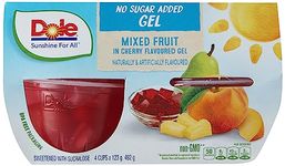 Dole Fruit Bowls Mixed Fruit in Cherry Gel – Sugar Free, Gluten Free Snacks for Lunch, Fruit Cups Healthy Snacks for Adults, Everyday School Snacks for Kids – 123g, 24 Cups