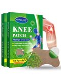 Pain Relief Patches, 60 Count MYMULIKE Heat Patches for Knee, Back and Shoulder, Natural Wormwood Herbal Pain Relief Patches, Relieves Muscle Soreness for Knee, Lumbar Spine Knee Pain Patches