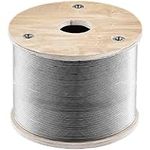 VEVOR 316 Stainless Steel Rope, 1/8in, 500ft Aircraft w/ 7x7 Strands Core, Steel Cable Wire 1700lbs Breaking Strength for Railing Decking, Stair, Clothesline, Handrail, Silver