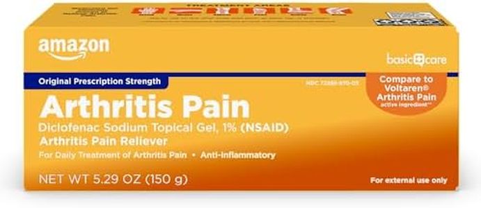 Amazon Basic Care Arthritis Pain Relieving Gel, Diclofenac Sodium Topical Gel, 1% (NSAID), 5.29 ounce (Pack of 1) (150 grams)