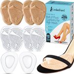 Reusable Metatarsal Pads Women, Ball of Foot Cushions for Women All Day Pain Relief and Comfort, Washable Heel Pads One Size Fits All High Heel Inserts (10 Pieces in A Set)