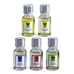 IRIS - Home Fragrance - Vaporizer Natural Oils - Set of - Lavender - Amber Rose - Jasmine - Lemongrass - Apple Cinnamon - Fine-Living Fragrance - Mood Enhancer Fragrance - 15 ml each