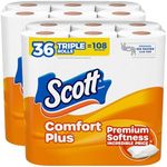 Scott ComfortPlus Toilet Paper, 36