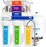 Express Water 10-Stage Undersink Reverse Osmosis Alkaline Mineral Water Filter System 100 GPD - ROALK10D