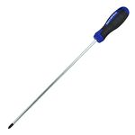 Faithfull FAISDPZ1L Soft-Grip Long Reach Screwdriver Pozidriv PZ1 x 250mm, Black