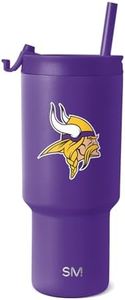 Simple Modern Minnesota Vikings Tumbler with Flip Lid, Straw 30oz | NFL