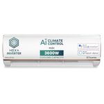 Haier 1 Ton 5 Star AI Climate Control Smart Split AC (3600W, Copper, Wi-Fi, Heavy Duty, 4 Way Swing, Frost Self Clean, HD Filter, Cools at 60°C, 20 Mtrs Air Throw - HSU14K-PYAIR5BN-INV, White)