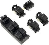 HIGH FLYING for Toyota Tundra 2007-2021 LED Lighted Power Window Switch Control, Lock/Unlock Switch with Auto Down/Up, Kit of White Light (NOT Fit 1794 Edition, Platinum)