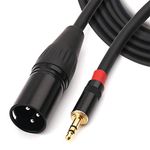 NANYI 3.5mm (1/8 Inch) TRS Stereo Male to XLR Male Interconnect Audio microphone Cable, Suitable for ipod, Mobile phone, active speakers, stage, DJ, studio audio console, 3M/10FT