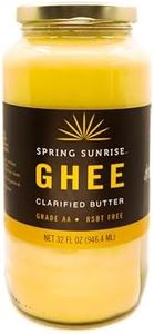 Spring Sunrise Classic Ghee 32 oz - Clarified Butter, Pasture Raised, rBST Free, Certified, Kosher, Grass-Fed Ghee for Cooking & Baking