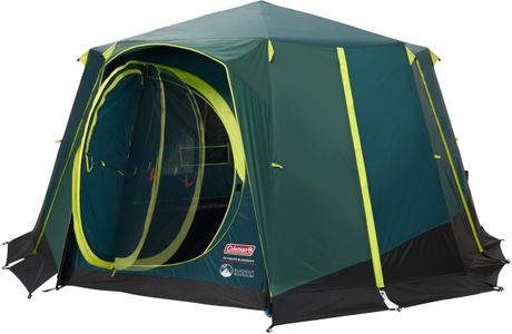 Coleman Octagon Blackout Dome Tent – 6-8 Person Waterproof Family Camping