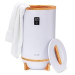 SereneLife Towel Warmer Bucket, with Customized Fragrance for Spa and Bathroom, Luxury Towel Heater Gifts for Him & Her, Auto Shut off, Fits 2 large Towels, Blankets, Bathrobes, PJ's (Bamboo)