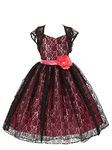 Shahina Fashion Baby Girls V-Neck Satin/Net Multicolored Fit and Flare Long Maxi Dress (SF_158_4-5Years Kidswear)