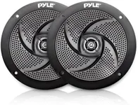 Pyle Low-Profile Waterproof Marine Speakers - 240W 6.5 Inch 2 Way 1 Pair Slim Style Waterproof and Weather Resistant Outdoor Audio Stereo Sound System, for Boat, Off-Road Vehicles - Pyle (Black)