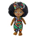 JUSTQUNSEEN Black Baby Dolls African American Doll Black Dolls 12'', Baby Dolls for 3 Year Old Girls ,Soft Doll for Girls Stuffed Plush Doll for Girl