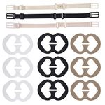 liansheng Bra Strap Clips, 12 Bra Clips and Bra Straps Holder Women?s Black,White,Beige for Full Cup Size Bra Clips Racerback,Medium, Black,white,beige, Medium