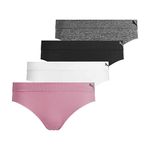 Puma - Women's Moisture Wicking Seamless Bikini, 4 Pack, Medium