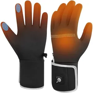 SAVIOR HEAT Heated Glove Liners for Men Women, 10-Second Fast Heating 8H Warmth 7.4V 2200mAh Battery Power Thin Heated Gloves, Ultra-Thin Breathable for Winter Driving, Cycling, Typing, Walking Dog