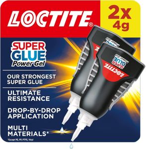 Loctite Super Glue Power Gel – Flexible Non-Drip, Clear, 2x4g