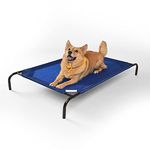 Coolaroo The Original Cooling Elevated Pet Bed, Aquatic Blue, Large