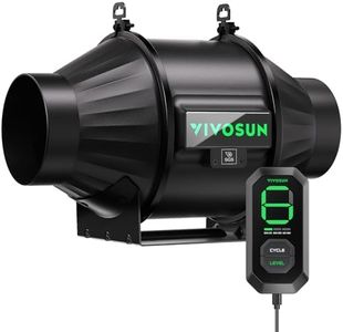 VIVOSUN T4 4" Inline Duct Fan & 3 Cycle Modes E12 Speed Controller, AeroZesh Grow Tent Kit Ventilation Fan with 210 CFM EC Motor, Programmable Exhaust Fan for Heating Cooling Booster, Hydroponics