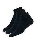 thorlos mens Gmx Max Cushion Golf Ankle Socks, Black (3 Pairs), Large