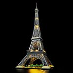 GEAMENT LED Light Kit Compatible with Eiffel tower - for Icons 10307 Model (Building Set Not Included)