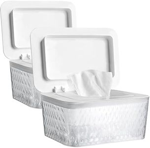 2 Pack Wet Baby Wipes Dispenser - Large Capacity Wipe Holder Seal-Designed Dust-Proof Wet Wipes Container Keep Diaper Wipes Fresh