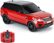 CMJ RC Cars CMJ RC CarsTM Official Licensed Remote Car 1:24 with Working LED Lights, Radio Controlled Supercar (Range Rover Sport Red)