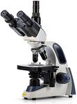 Swift SW380T 40X-2500X Magnification, Siedentopf Head, Research-Grade Trinocular Microscope Compound Lab with Wide-Field 10X/25X Eyepieces, Mechanical Stage, Ultra-Precise Focusing, Camera-Compatible