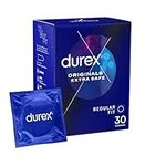 Durex Originals Extra Safe, Regular Fit, 30 Condoms, Extra Lubricated, Natural Latex