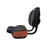 F Fityle Backrest Saddle Bike Seat with Backrest, Tricycle Saddle Seat with Back Support, Oversized Comfort Saddle with Back Rest Fit for Women Men, black brown