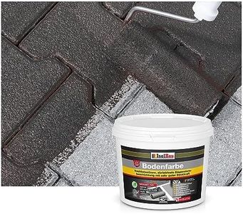 Isolbau Peinture de sol, 12 kg, pour sol et béton, pour cave, garage, atelier, revêtement de sol imperméable pour intérieur et extérieur, noir (RAL)