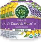 Traditional Medicinals - Organic Smooth Move Laxative Herbal Tea - Gentle Overnight Relief Of Occasional Constipation - 16 Count (Pack of 6) (Package May Vary)