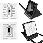 60 Paper Shooting Targets - Guyuyii 8 X 8 Inch Reusable Paper Targets - Portable with Trap Net Catcher, Stand Included, Easy Clean and Collect The BBS - for Pellet Gun Shooting, Practice and Training