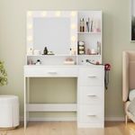JUMMICO 39.3'' Vanity Desk with LED
