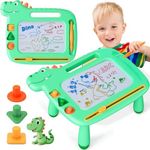 Toddler Toys 2-3, Dinosaur Magnetic Drawing Board Toys for 1 2 3 Year Old Boy Girls,Colorful Magna Sturdy Doodle Board Kids Toys, Etch Sketch Educational Toys for Toddlers 1-3 Easter Birthday Gifts