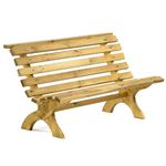 BrackenStyle Lilly 3 Seat Garden Bench - 150cm Length Ergonomic Wood Garden Outdoor Patio Bench - Durable Pine Design with Dip Treated Timbers