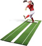 Softball Pitching Mat with Rubber S