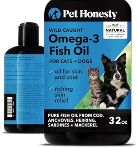 PetHonesty 100% Natural Omega-3 Fish Oil for Dogs from Iceland - Omega-3 for Dogs - Pet Liquid Food Supplement - EPA + DHA Fatty Acids Reduce Shedding & Itching - Supports Joints, Brain & Heart Health