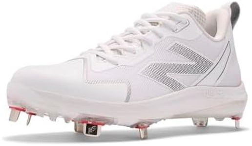 New Balance Women's FuelCell Romero Duo Softball Shoe, White/Silver/White, 10 W
