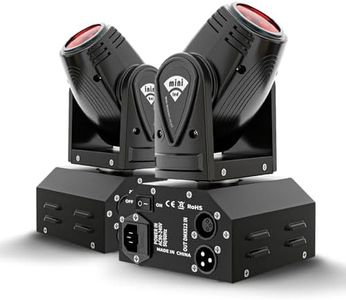 SHEHDS Mini LED Spot Beam 10W Lighting Moving Head Lights 4in1 RGBW Stage Lights Professional 11/13 DMX Channels DJ Lights for DJ Disco Club Party Dance Wedding Bar Christmas - 2 Pack