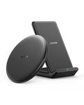 Anker Wireless Chargers Bundle, PowerWave Pad & Stand Upgraded, Qi-Certified, 7.5W for iPhone 11, 11 Pro, 11 Pro Max, Xs Max, XR, XS, X, 8, 8Plus, 10W for Galaxy S10 S9, Note 10 Note 9 (No AC Adapter)