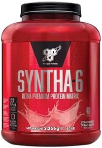 BSN Syntha 6, protéines en poudre de qualité supérieure pour la croissance et la réparation musculaire, faible teneur en sucre et haute teneur en protéines, Cheesecake Vanille, 48 portions, 2,26 kg