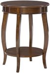 Powell Furniture Powell Hazelnut Round Shelf Table, 18" L x 18" W x 24" H