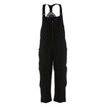 RefrigiWear Men's Insulated Softshell High Bib Overalls - Black - X-Large