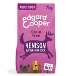 Edgard & Cooper Adult Dry Dog Food - (Venison & Duck, 7kg), Grain & Gluten Free, Hypoallergenic, Natural Ingredients & fresh meat, full of essential amino acids for healthy insides