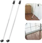 Door Security Bar, SecurityMan Heavy Duty 2-in-1 Door Stoppers Security Bar and Sliding Door Lock Bar (2 Pack) - Perfect Adjustable Door Jammer Door Stopper for Home, Hotel, and Apartment Security